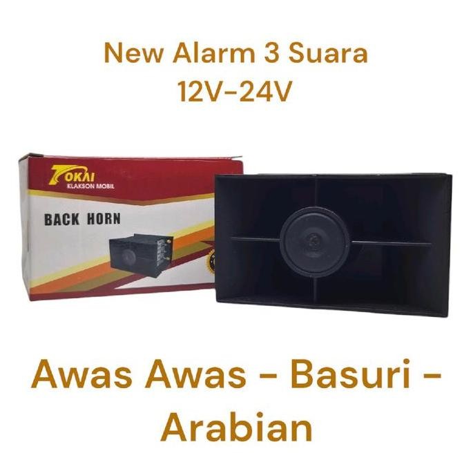 12V-24V Alarm Rem Atret Viral 3 Suara Nada Awas Awas - Basuri - Arabian Alarm Rem Atret Motor Mobil 