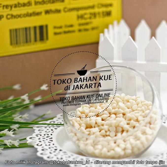 

cokelat putih white chocolate chip choco chips TULIP coklat 500 gr murah
