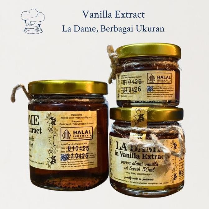 

La Dame Vanilla Extract / Vanilla Bean Paste (25/50/100ml) Ekstrak & Pasta Vanila Premium murah