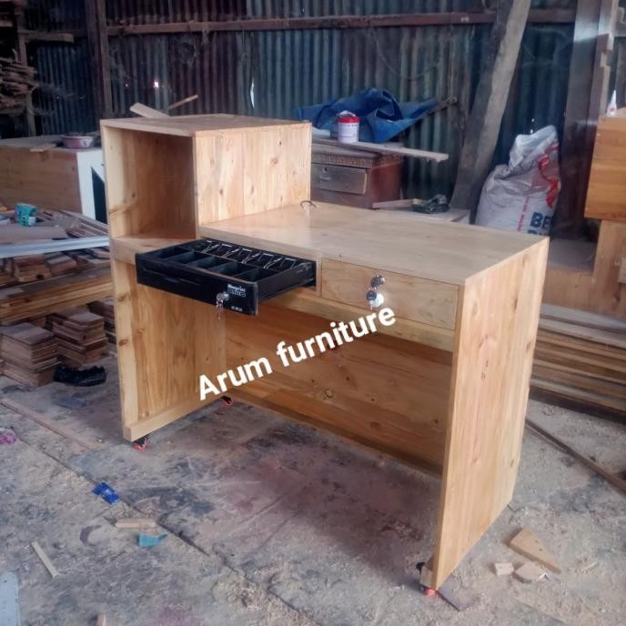 

Grosir Meja Kasir Laundry 120 Model 2