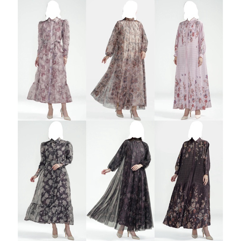 [baca deskripsi⚠️] BENANG JARUM X RAISA BENANG JARUM FESTIVE FINESSE PUFFY DRESS FESTIVE FINESSE FLO