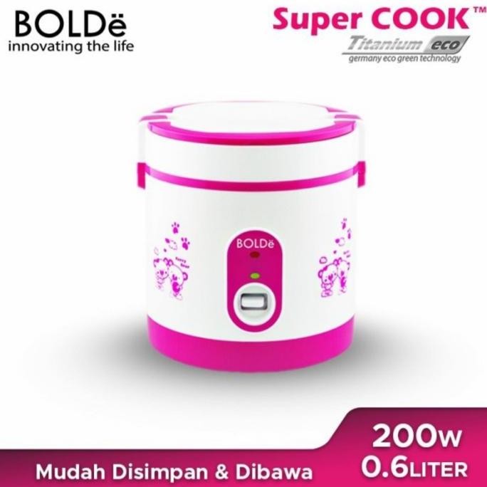 Grosir Bolde Super Rice Cooker Titanium Eco 0.6 L Penanak Nasi Mini Kecil Warna Hitam Biru Magenta