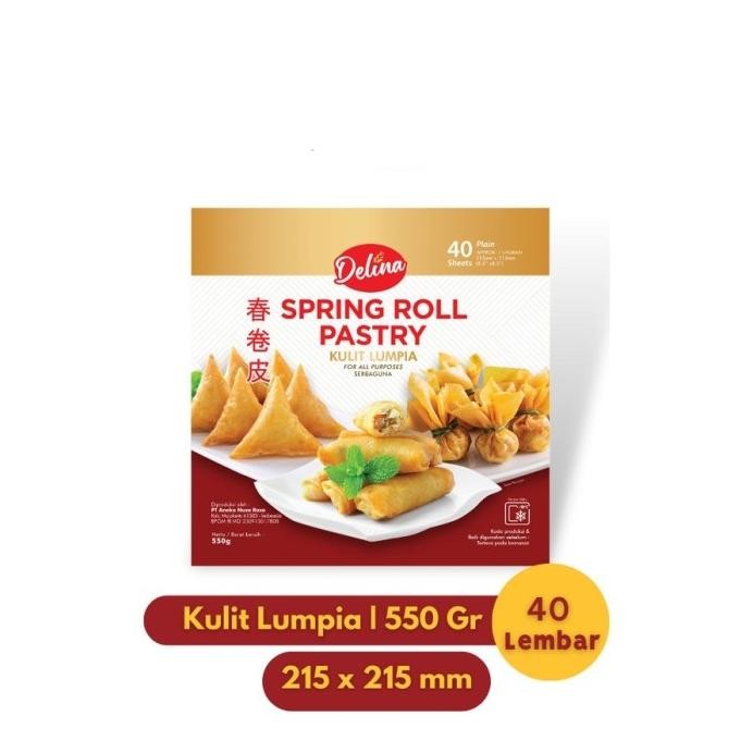

KULIT LUMPIA DELINA 550GR 215MM ISI 40LBR SPRING ROLL PASTRY HALAL murah