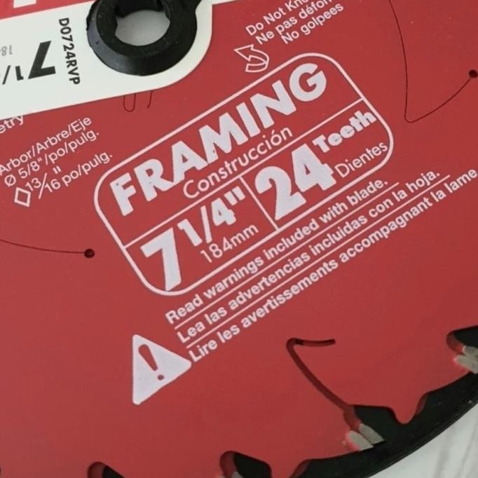 

Murah Diablo D0624 6-1/2 Inch & D0724 7-1/4 Inch 24T Framing Saw Blade Mata Gergaji Circular Saw Table Saw