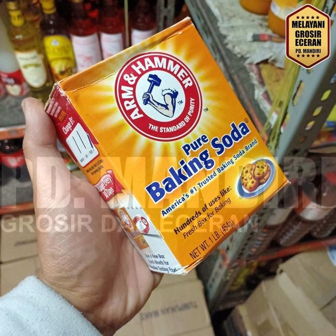 

ARM DAN HAMMER PURE BAKING SODA 454 GR / TEPUNG BAKING murah