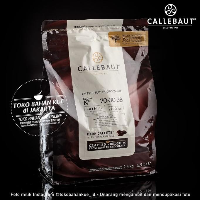 

Callebaut Noir 70,5% 2,5kg Dark Chocolate Couverture Cokelat Baking murah