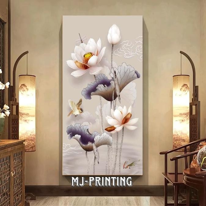 Top poster stiker dinding bunga 3d/lukisan stiker 3D/ Dekorasi dinding Bunga/ Berwarna cerah/ Tahan 