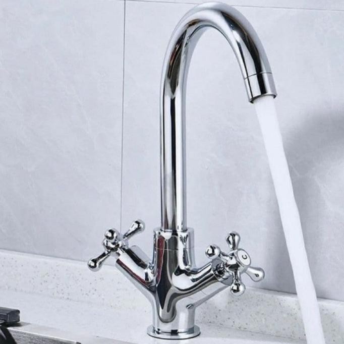 Kran Angsa Tanam Pipa Panas Dingin - Keran Air Wastafel Cuci Piring New Stok