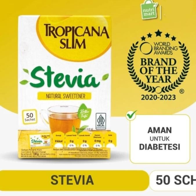 

Tropicana Slim Stevia Natural Sweetener (Isi 50 Sachet) murah