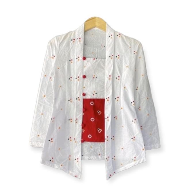 [[ KEBAYA / KEBAYA KONDANGAN KUTUBARU JUMPUTAN MERAH PUTIH BATIK MODERN BEST SELLER