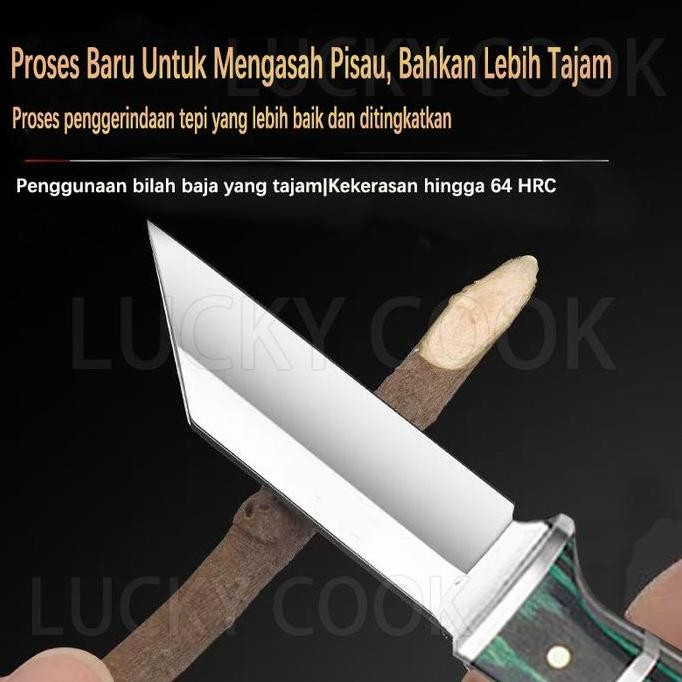 Murah Super Tajam Pisau Daging Pisau Ketebalan 2.5Mm Free Sarung