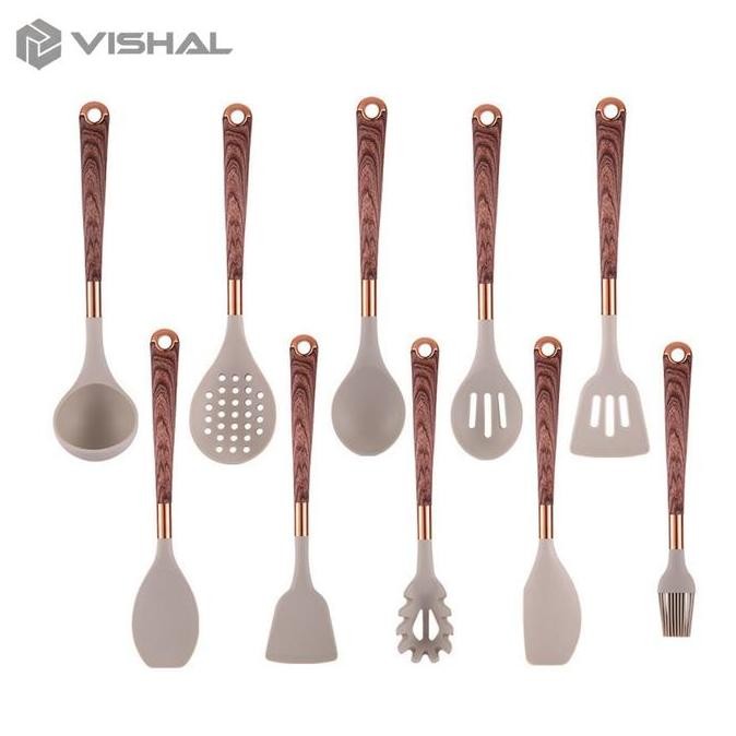 Grosir Vishal Spatula Silikon  Premium  Tahan Panas 11 Set Sutil Silicon Silikon Premium / Premium S