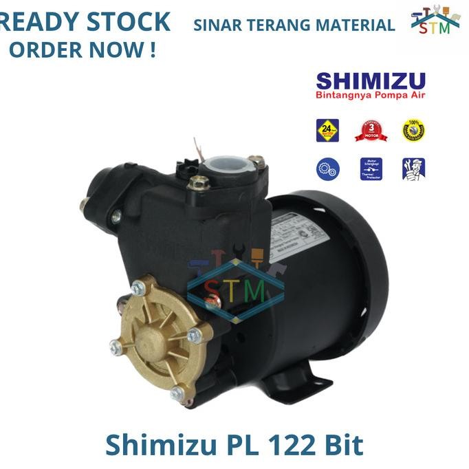 Pompa Air Shimizu Pl 122 Bit / Pompa Air Non Otomatis / Pompa Shimizu New Stok