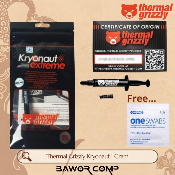 Thermal Grizzly Kryonaut Extreme Thermal Paste 2 Gram Co