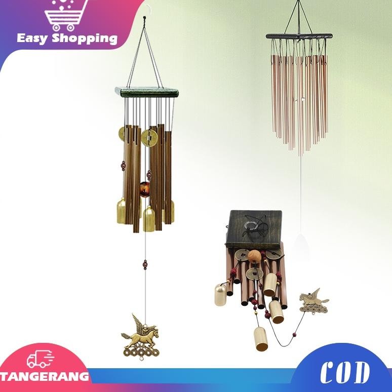uk-12 lonceng angin gantung Anti Karat lonceng angin aluminium Untuk Dekorasi Rumah Wind Chime Bentu