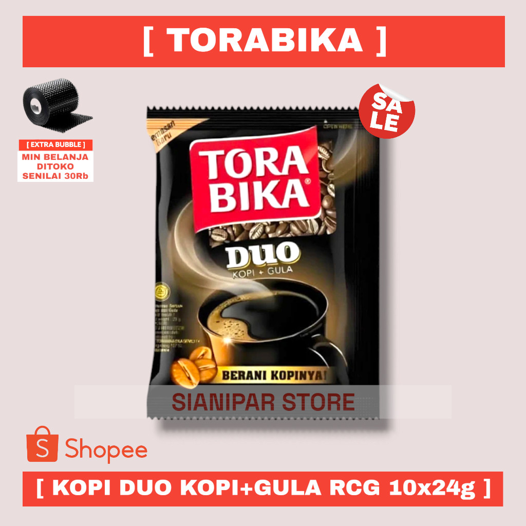 

TORABIKA KOPI DUO KOPI + GULA PCK 10x24g