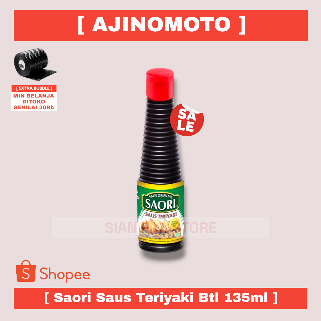 

AJINOMOTO SAUS TERIYAKI SAORI BTL 135mL