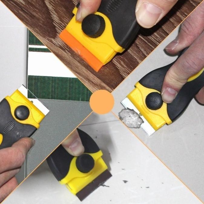 cutter pengikis pembersih lem kaca film stiker di kaca mobil