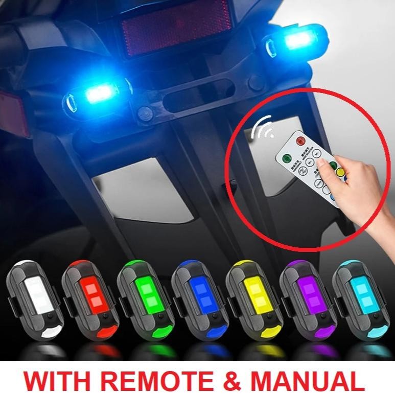 LAMPU LED STROBO 7 WARNA SAFETY SEIN DIP LED STROBE DEPAN BELAKANG SEPEDA MOTOR STROBO MOBIL