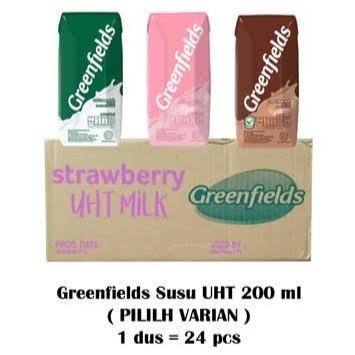 

susu greenfield 200 ml coklat strawberry full cream