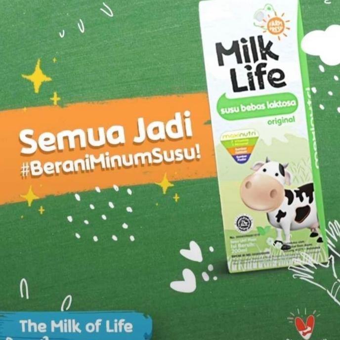 

surabaya gosend dus susu milk life free lactose bebas laktosa 200ml