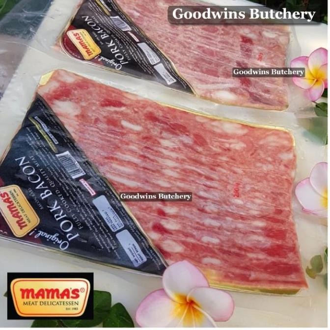 

Grosir Pork Bacon Sliced Frozen Mama'S Delicatessen Soejasch Bali 250G