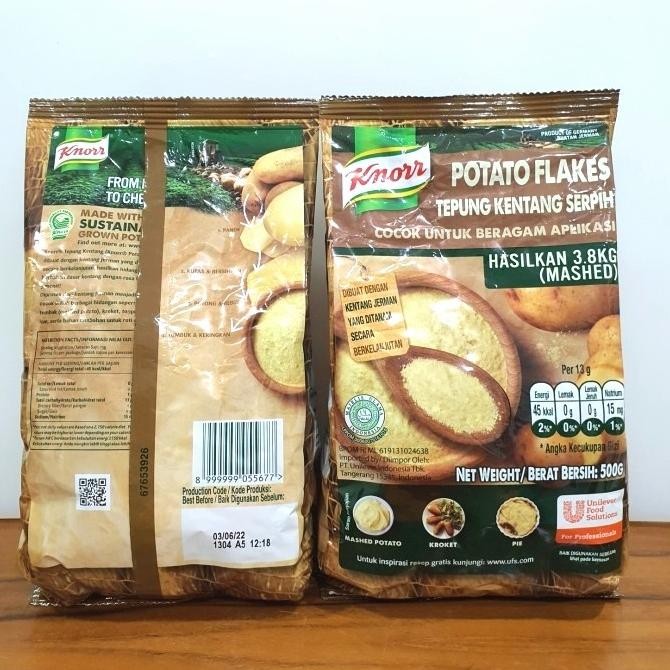 

Promo Knorr Potato Flakes / Tepung Kentang Serpih / Mashed Potato 500G