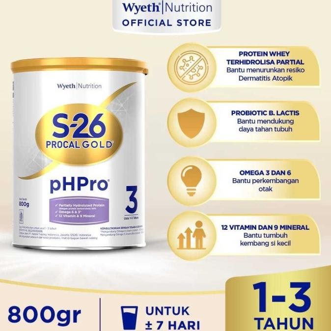 

Promo S26 Procal Gold Ph Pro Tahap 3 / 800Gr