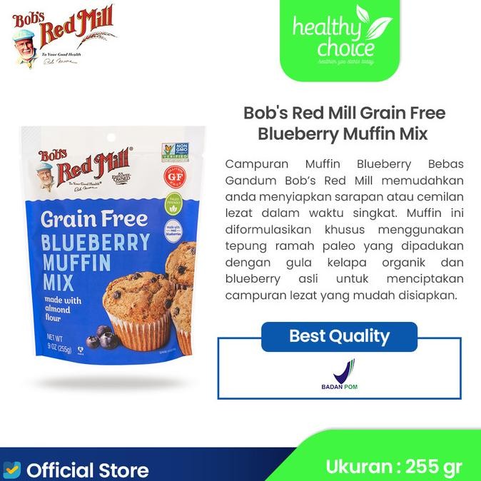 

Grosir Bob'S Red Mill Grain Free Blueberry Muffin Mix 255 Gr