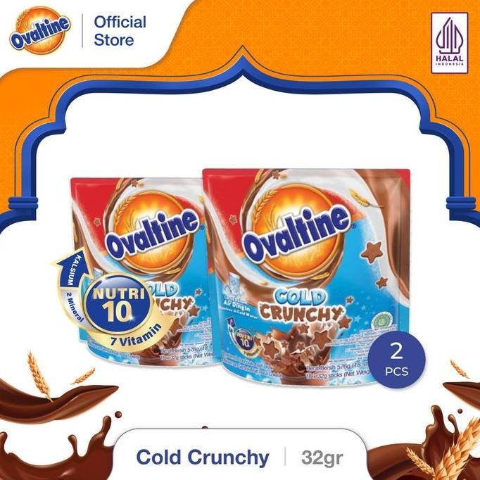 

Promo Ovaltine Cold Crunchy Susu Bubuk Coklat Stik 32Gx18S X 2 Bag