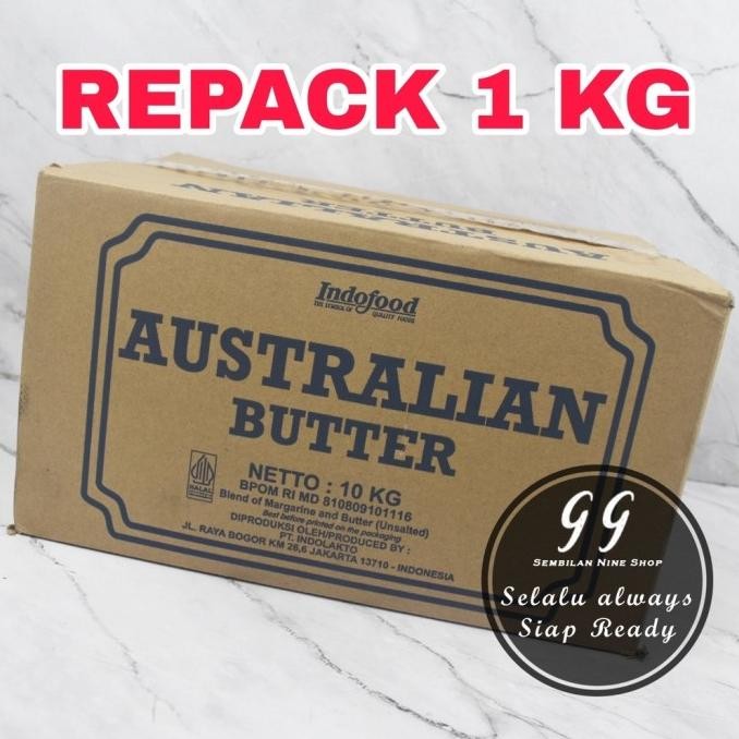 

Murah Australian Butter Unsalted 1 Kg Mentega Tawar Indofood