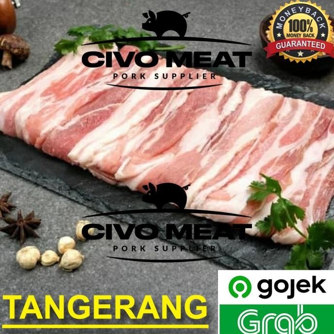 

Murah Daging Babi Pork Belly Slice 500Gr