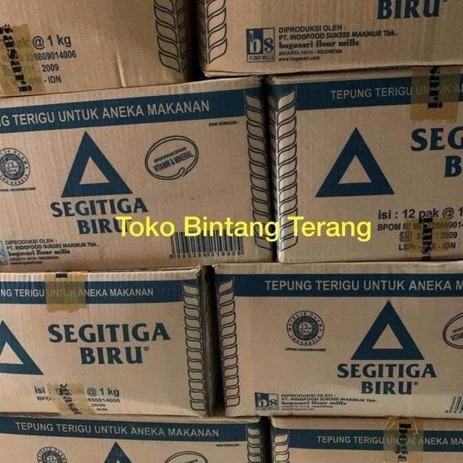 

Sale Tepung Terigu Cap Segitiga Biru 1 Dus / 1 Karton 12 Kg Isi 12 Pcs 1 Kg