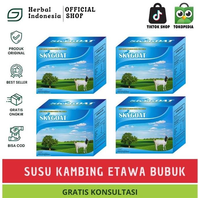 

Grosir Paket 4 Box Skygoat Susu Kambing Etawa Bubuk - Kaya Akan Nutrisi Dairy