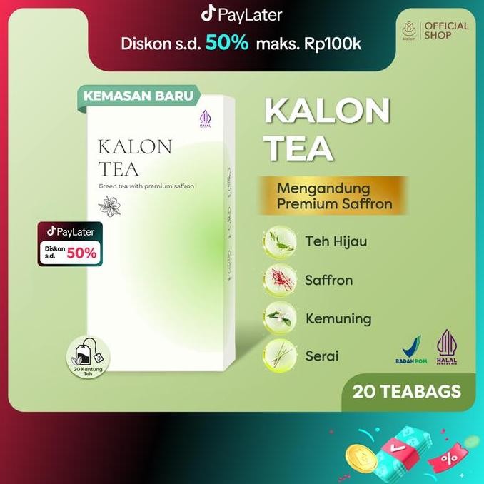 

Sale [Bnpl Sku] Kalon Teh Hijau Greentea Premium Saffron - Minuman Kalon Tea Isi 20 Kantung Teh