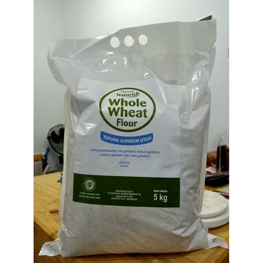 

Sale Bogasari Whole Wheat Flour (Tepung Gandum Utuh) 5 Kg