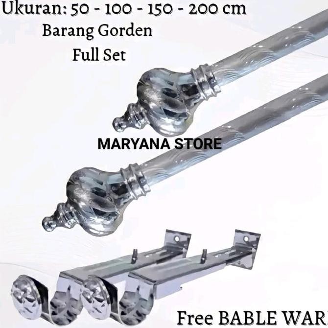 

Murah Batang 200Cm Fullset Silver