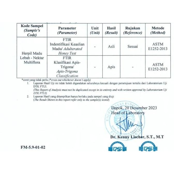 

Sale [Gratis Sendok Kayu] Herpil Madu Lebah - Madu Asli Murni Nektar Multiflora 1 Kg Murni 100%