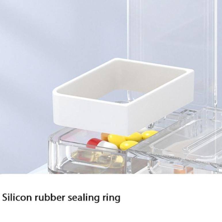 ZX41 Tempat Kotak Obat Besar Alat Pemotong Obat Tablet Portable Tempat Obat Travel Pill Cutter Terla