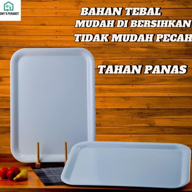 [Good] Nampan Melamin PutihTalam Putih Tebal Mewah Kekinian