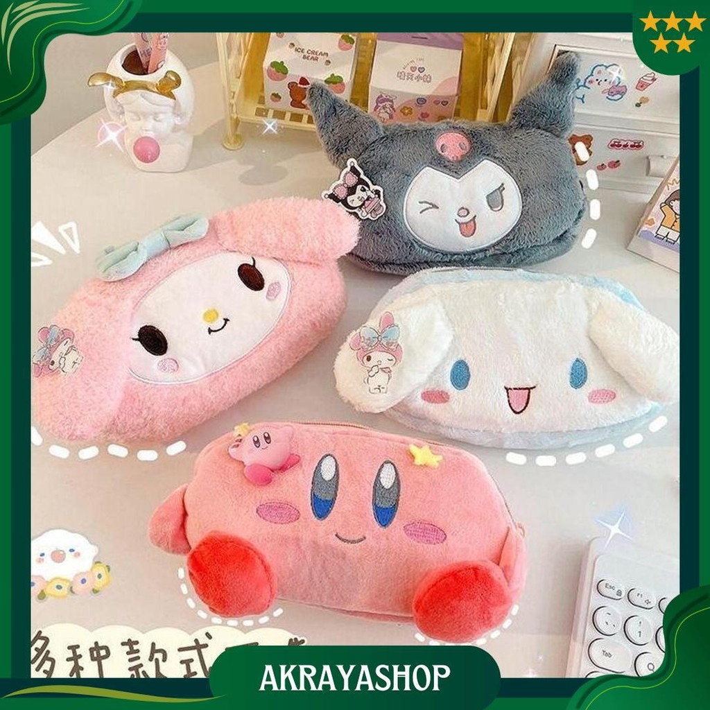 

(Yunita) Sanrio Melody Tempat Kosmetik/ Pensil Serbaguna/ Dompet Melody Panjang/ Bulu Pom2 Lembut Impor Gratis Ongkir