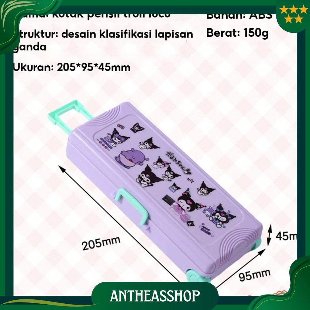 

Sanrio Seri Anime Kartun Pensil Kasus Troli Kotak Alat Tulis Lucu Kuromi/Melody Yugui Anjing/Pacha Anjing Promo