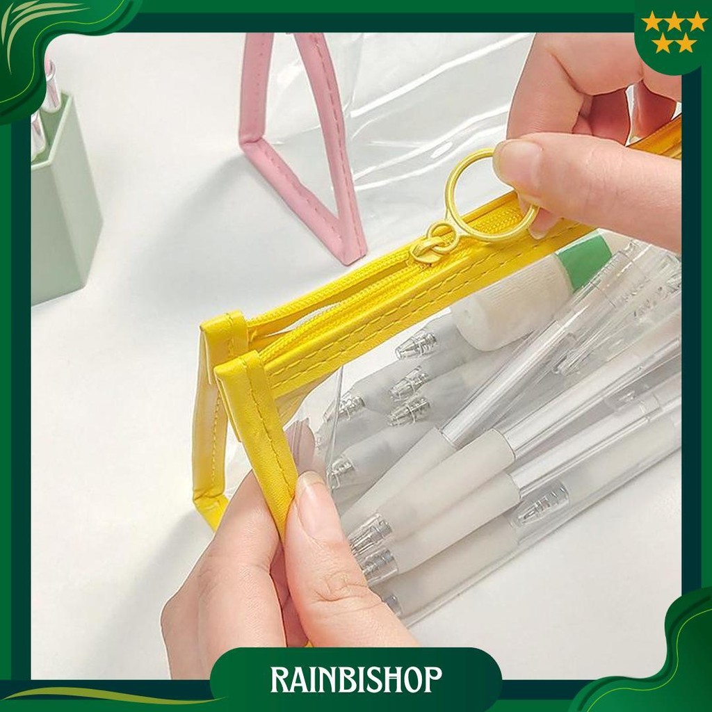 

Winzige Kotak Pensil Transparan Aesthetic Tempat Pensil Pen Pouch Lucu Stationery Organizer Pencil Case Large Alat Tulis School Supplies Ori