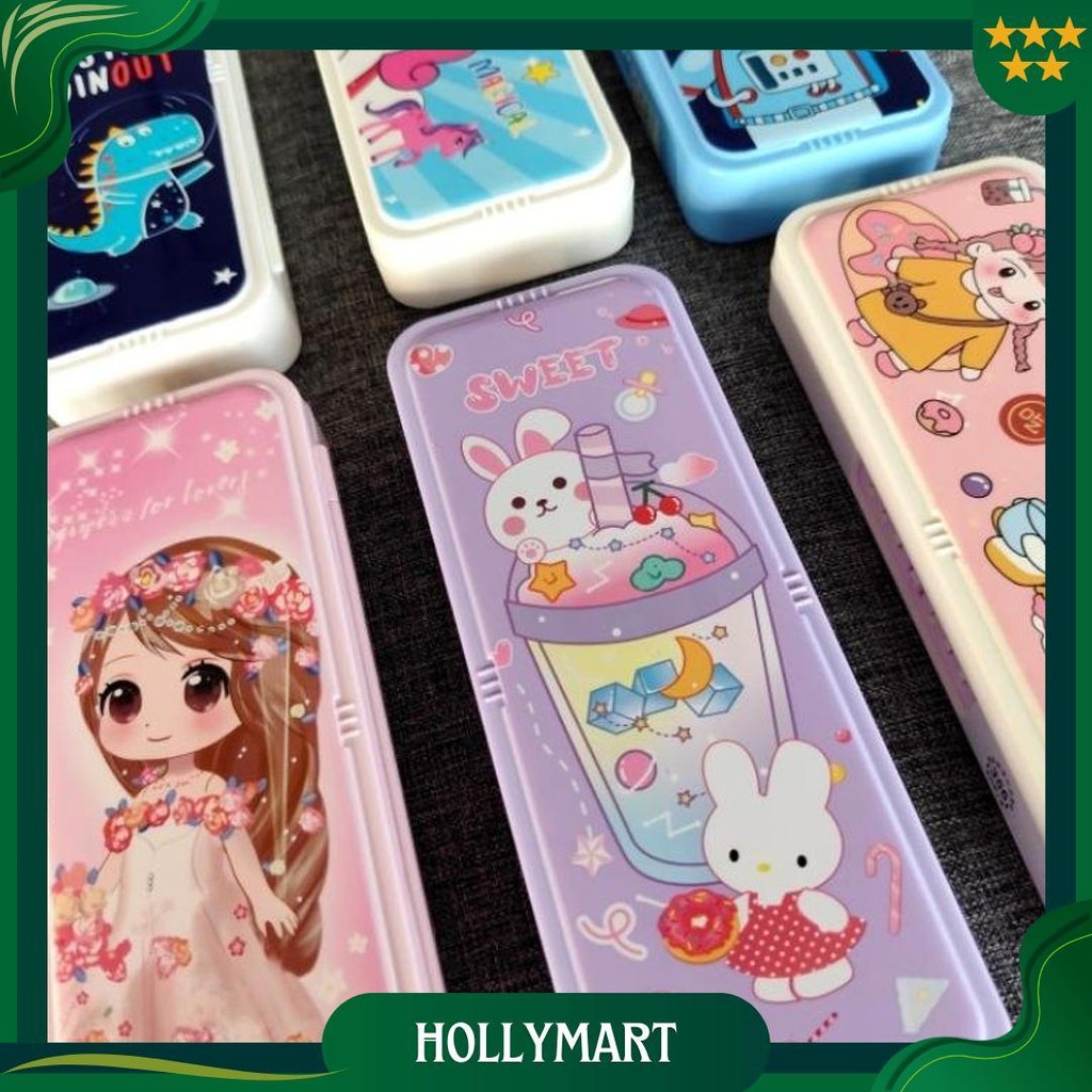 

Kotak Tempat Pensil Anak Kode Sandi Tepak Pensil Tingkat 2 Layer Pencil Case Susun Cod