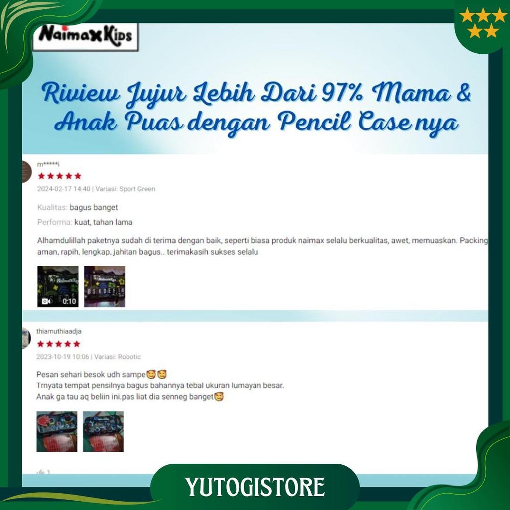 

Pencil Case Custom Nama | Naimax Kids Pencil Case Medium Anak Laki-Laki Promo