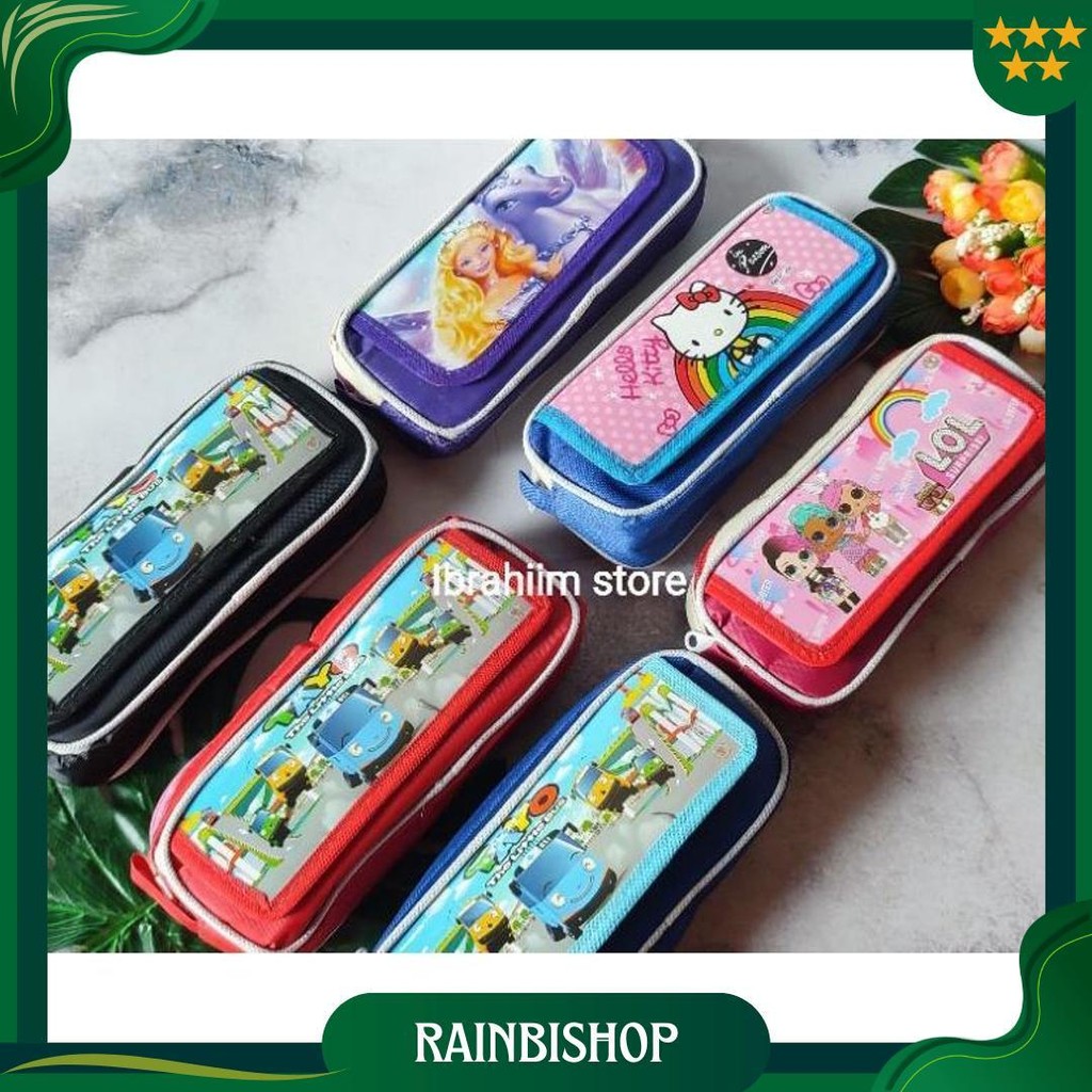 

Tempat Pensil Saku Murah Tempat Pensil Karakter / Tempat Pensil Kain Sleting Lucu Souvenir Ulang Tahun Anak Promo Puncak