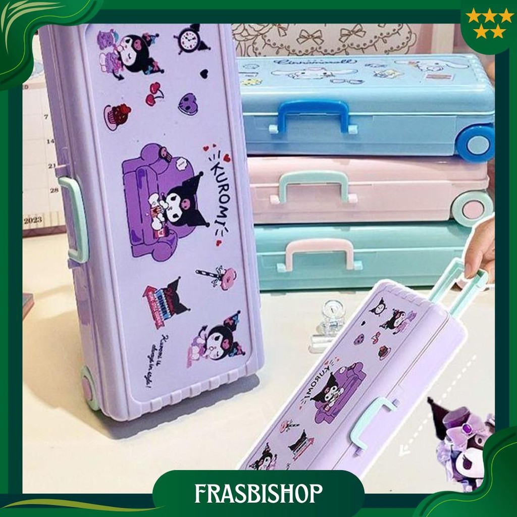 

[Penjual Lokal] Double-Sided !! Kuromi Multifungsi Password Kotak Alat Tulis / Pop-Up Stationery Box Large Capacity Storage Pencil Case Office School Supplies Cod