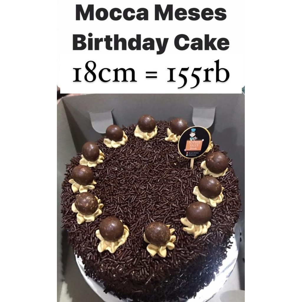 

Promo Mocca Meses Bday Cake. Topper Blm Trmasuk. Pake Instant