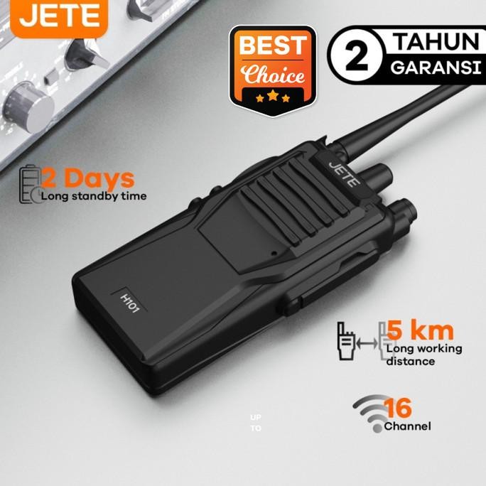 JETE HT H101 Handy Talky 16 Channel Jarak 5km - Garansi 2th