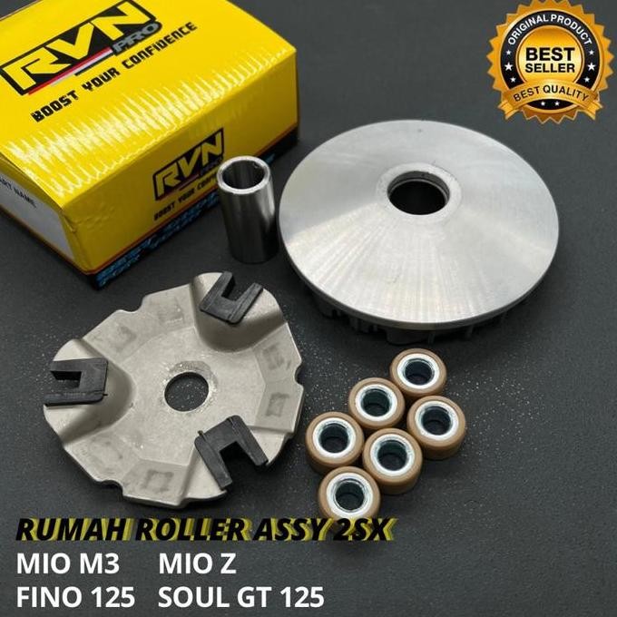 * Rumah Roller Roler Assy Komplit + Kipas Cvt Mio M3 Fino 125 Soul Gt 125 X Ride 125 Original Rvn *